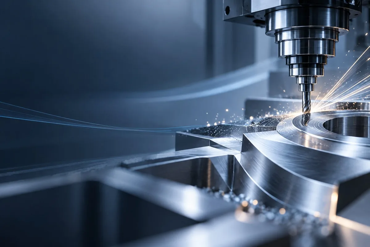 CNC 加工中心对铝合金薄壁件与异形件进行多面加工的装夹场景